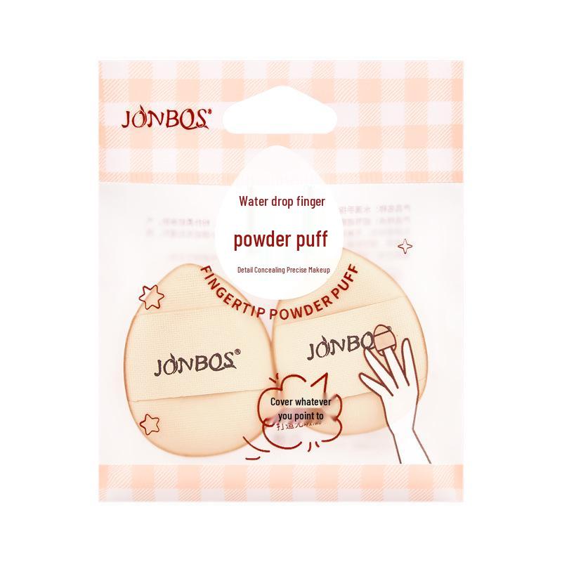 JONBOS Mini Finger Puff Makeup Sponge for Foundation and Concealer