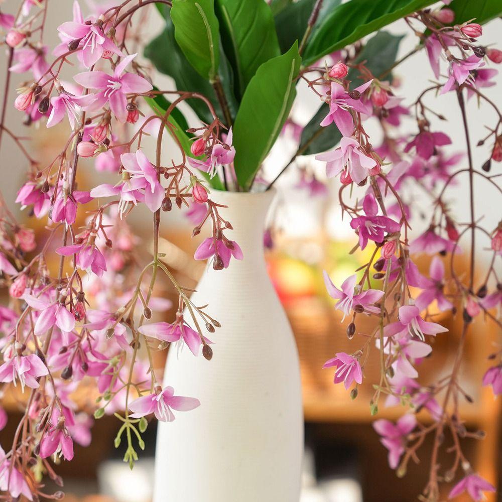 Realistische Blüte Künstliche Hängende Jasmin Echte Haptik Lichtbeständig Unechte Jasminranke Kaskadierend Handgefertigt Seidenblumen Stiel