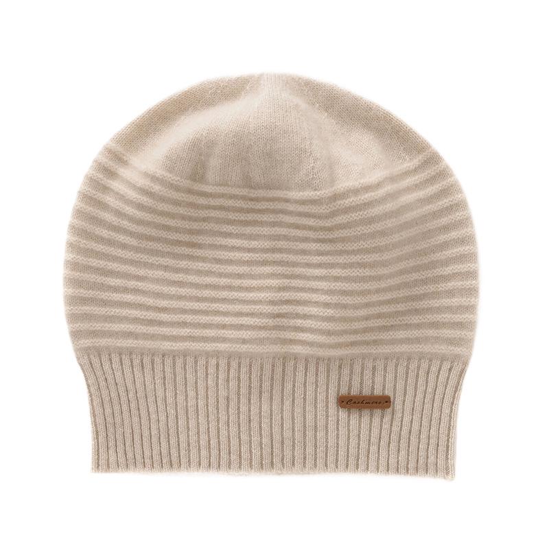 Unisex Thickened Solid Color Cashmere Hat - 100% Pure Cashmere, Seven-Needle, Autumn/Winter Style