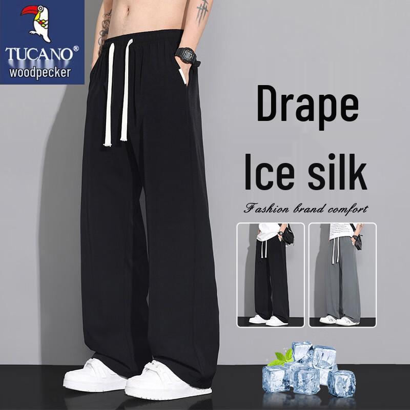 TUCANO Men s Quick-Dry Ice Silk Straight Leg Casual Pants XL