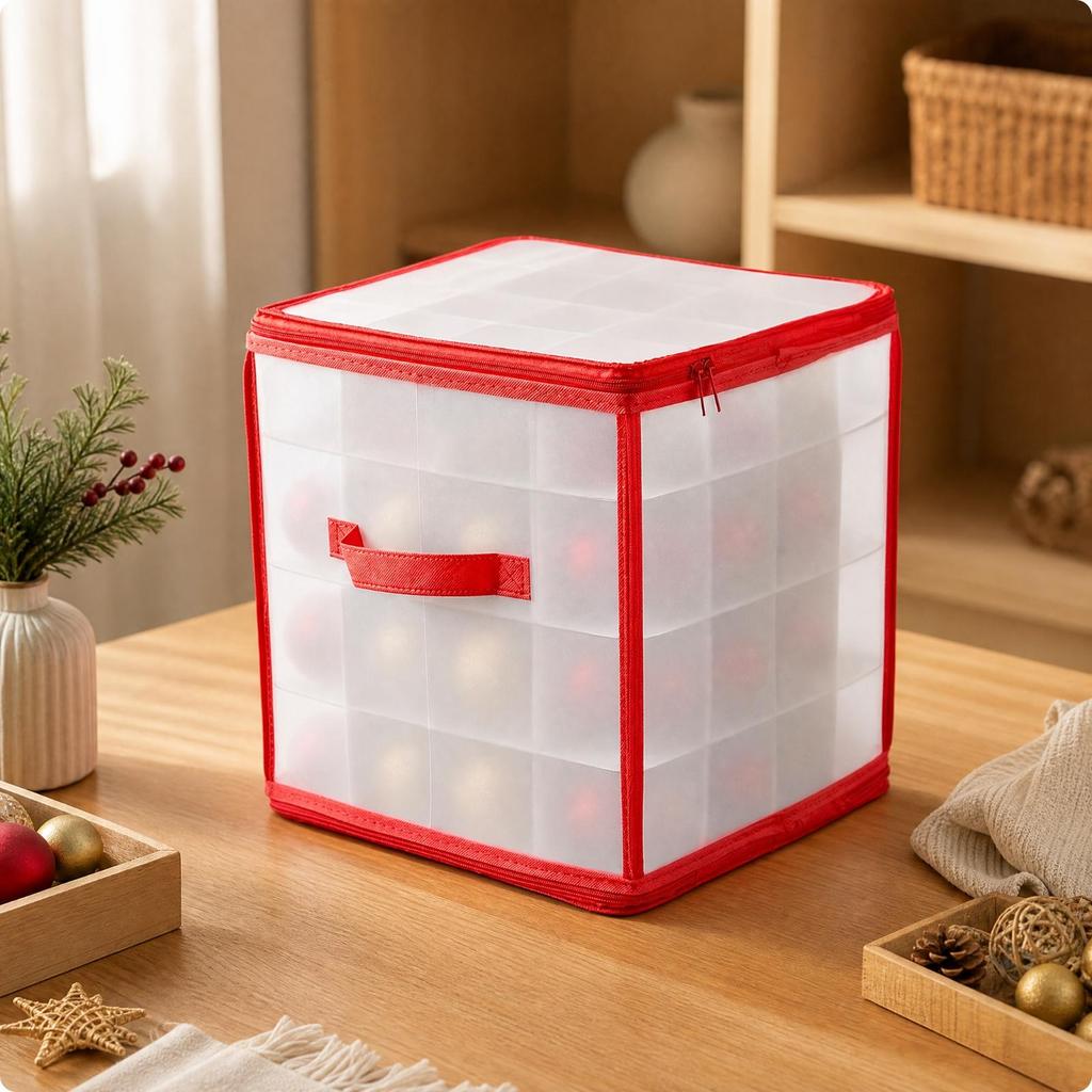 Holiday Decoration Storage Box Large Capacity Foldable Ornament with