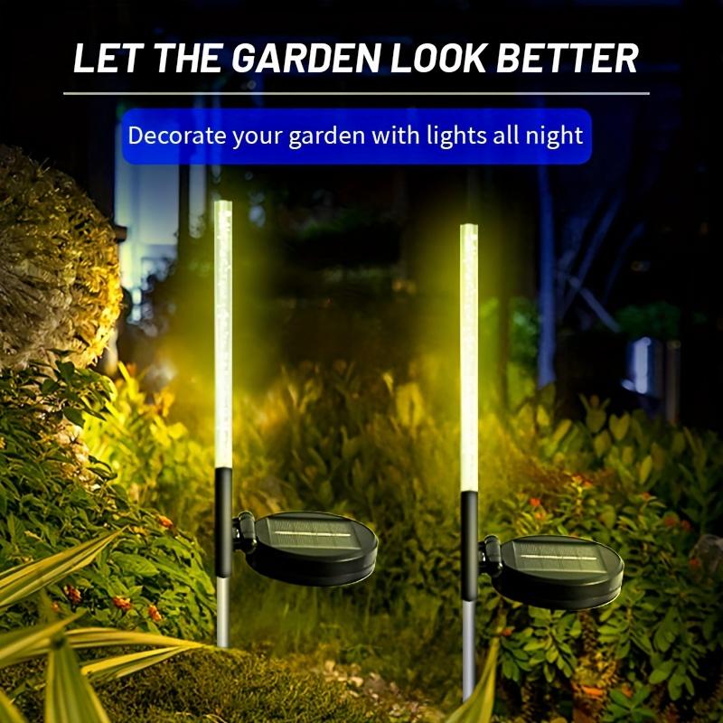 2/4PC Solar Reed Lamp Bubble Stick RGB Colorful Acrylic Courtyard Park Scenic Area Lawn Garden Insertion Landscape Lamp