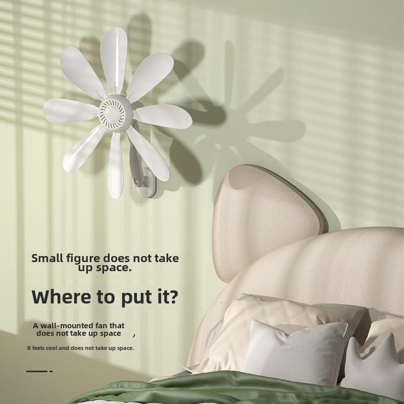 Yangzi Wall-Mounted Fan: Small Electric Fan for Home, Dorm, and Kitchen, No Drilling Required