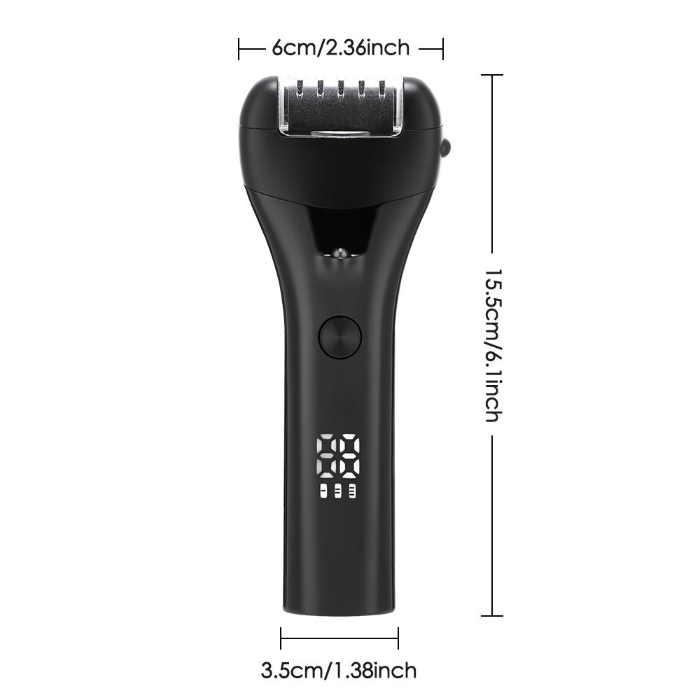 Portable Foot File Heel Dead Skin Callu Removal Tool Electric Foot Grinder with Digital Display Rechargeable Callus Remover IPX4