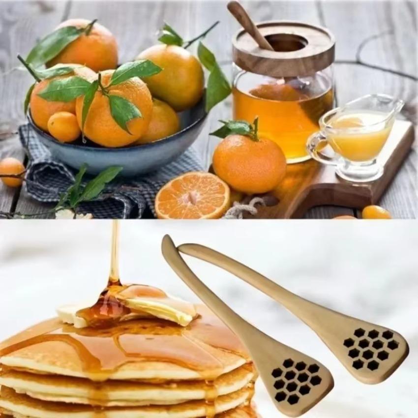 New Stirring Spoon Japanese Environmentally Solid Wood Wooden Tableware Kitchen Household Small Tool Creative Coffee Drink Honey
