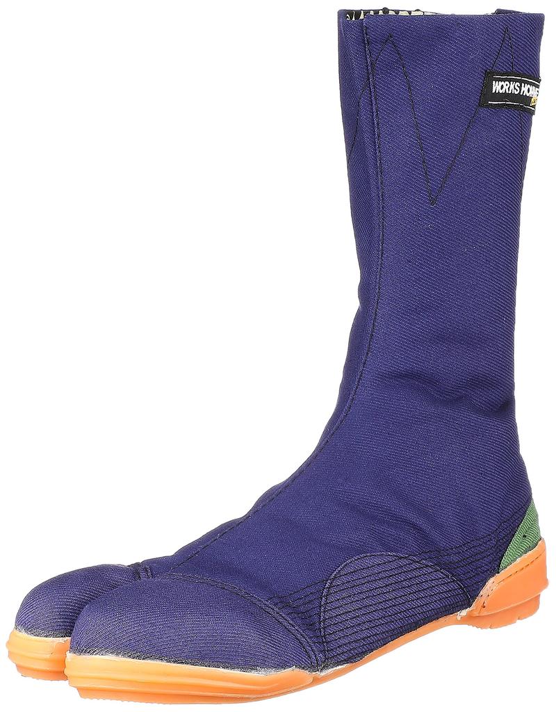 Works Homme Men's Patented Iron Toe Cap and Stitched Tabi Socks, 8-Ply Seam, Size 1000, Navy, Size 26.0 cm