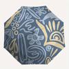 1pc Floral Abstract Automatic Open/close Folding Compact Umbrella, 8-Rib Sturdy Canopy, Lightweight Portable, Everyday Use, Gift, Outdoor Umbrella, Tr