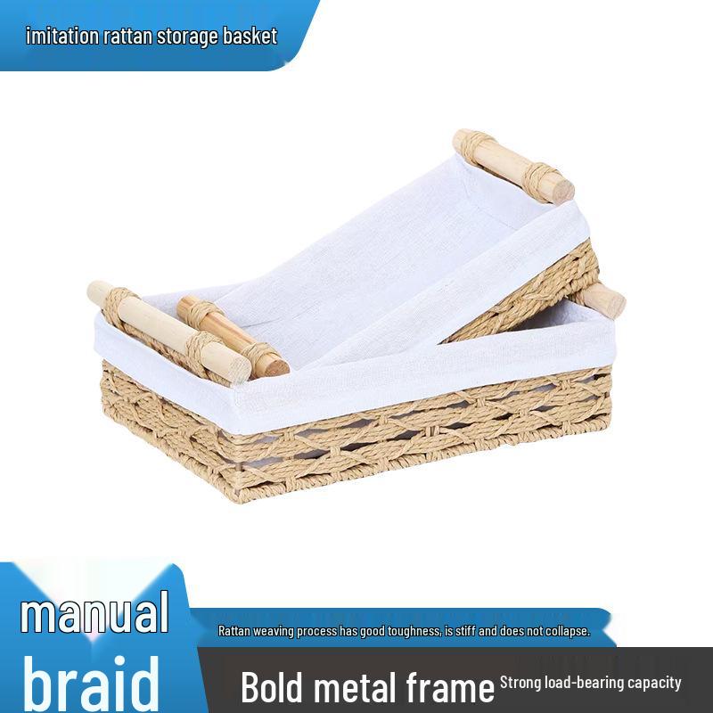 Hand-Woven Bohemian Nordic Cotton Rope Basket: Desktop Organizer, Cosmetics Holder, Flower & Fruit Basket, and Tissue Box.