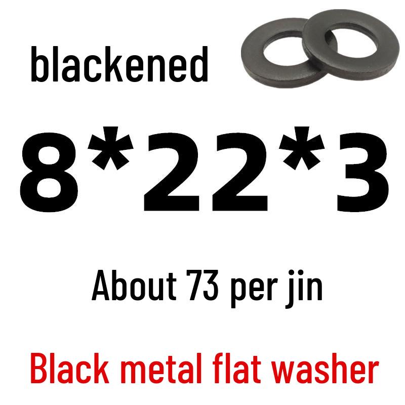 Thickened Black Iron Flat Washer for Screws, Non-standard Round Design