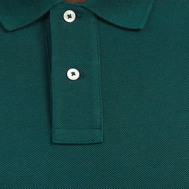 Polo Ralph Lauren Solid Slim Fit Square Collar Long Sleeve Polo Shirt Men tops Green 710681126-084