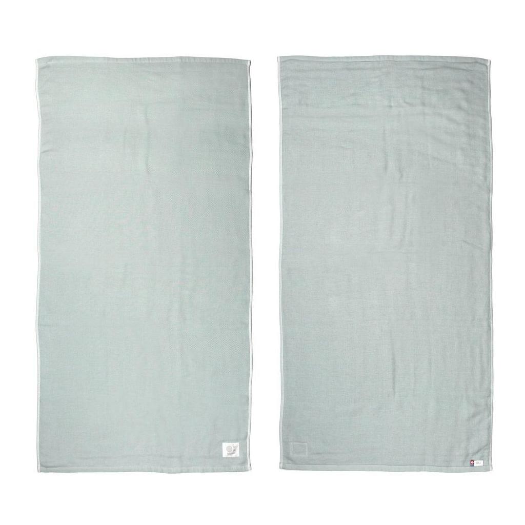 Iori Imabari Momo Bath Towel, 4-Layer Gauze, Made In Japan, Highly Absorbent (Blue)