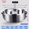 Crystal Capital Star Thickened Stainless Steel Round Multi-purpose Basin