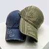 And Women Vintage Bandhnu Solid Color Stripe Baseball Caps Sun Protection Personalized All-Match Street Style Peaked Hats Distressed Fashion