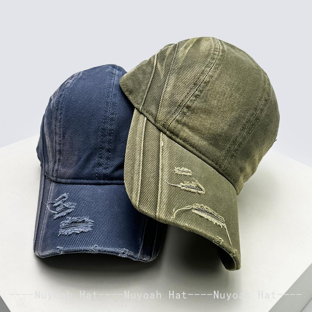 And Women Vintage Bandhnu Solid Color Stripe Baseball Caps Sun Protection Personalized All-Match Street Style Peaked Hats Distressed Fashion