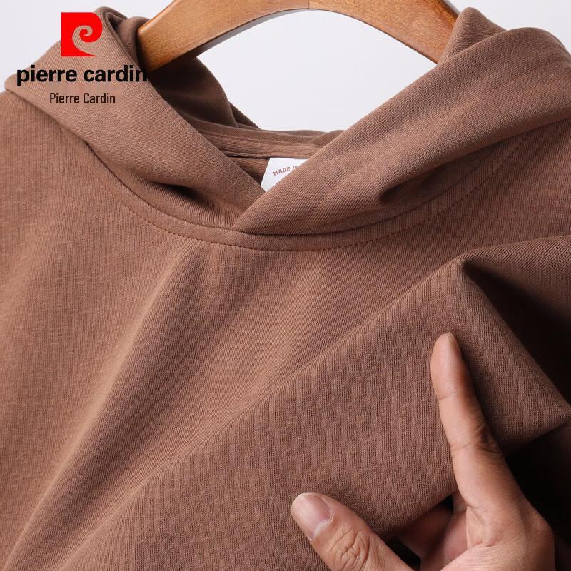 Pierre Cardin Men's Solid Milk Silk Blend Hooded Sweatshirt