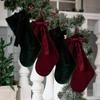 20 Inch Christmas Stocking with Large Decorative Bow Luxury Stocking for Firepitscreen Mantel, Elegant Holiday Decor