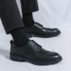 Spring and Autumn Leather Shoes Men's Brock Business Dress Leather Shoes Men's Wedding Groom Shoes