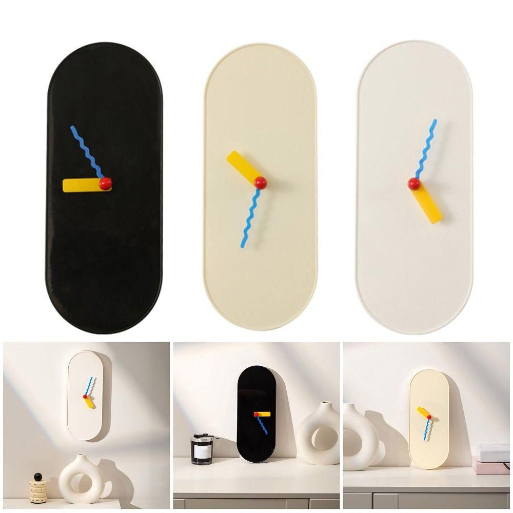 Creamy Style Wall Mounted Clock Mute Home Furnishing Decoration Modern Mantel Clock Living Room