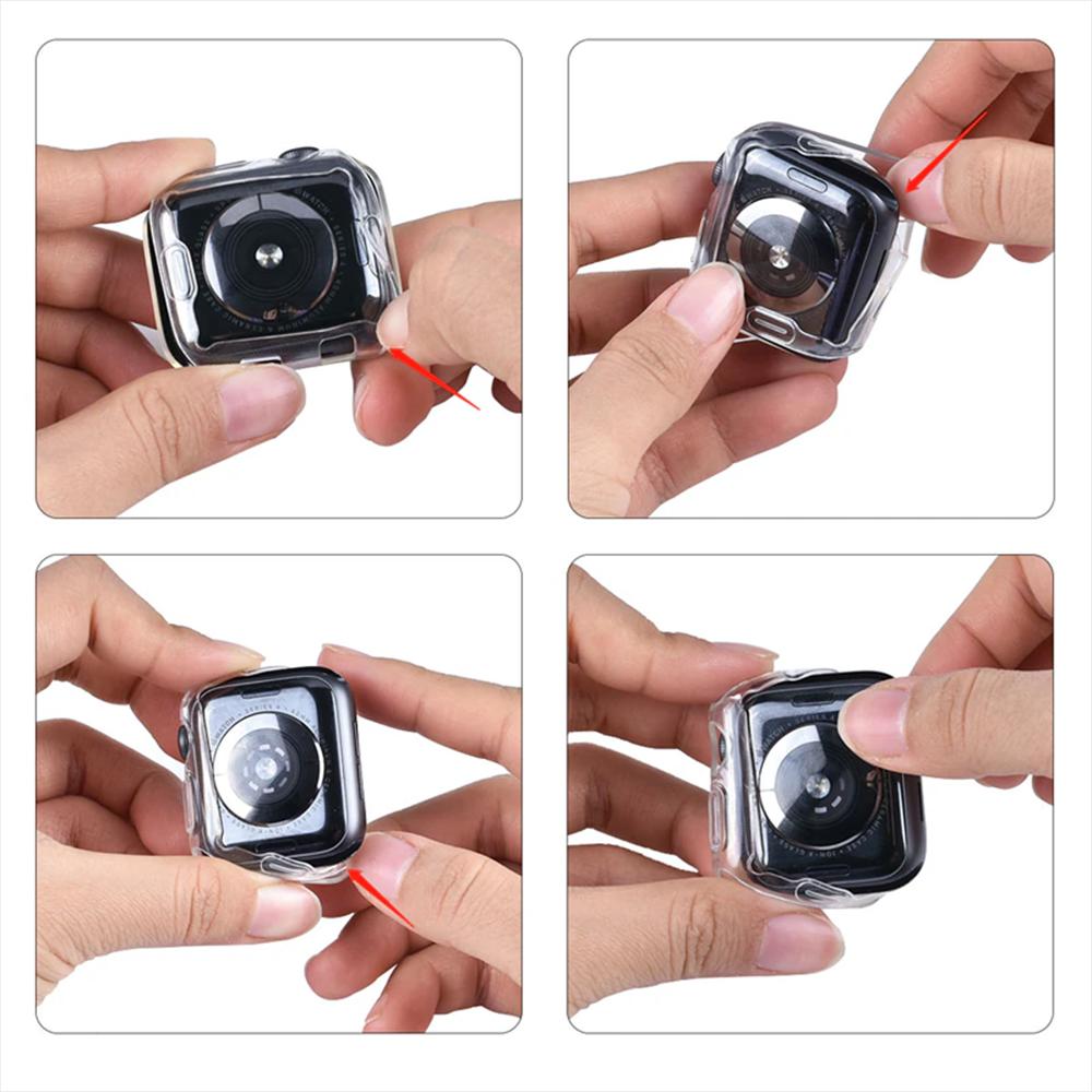 Screen Protector For Apple Watch 49mm 46mm 44mm 45mm 41mm 40mm 38 42mm Full TPU Bumper Cover iWatch Series Ultra 10 9 8 7 SE 6 5