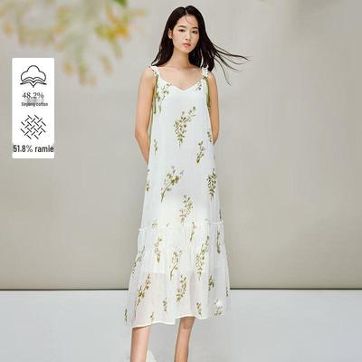 INMAN French Floral Ruffled Cami Dress