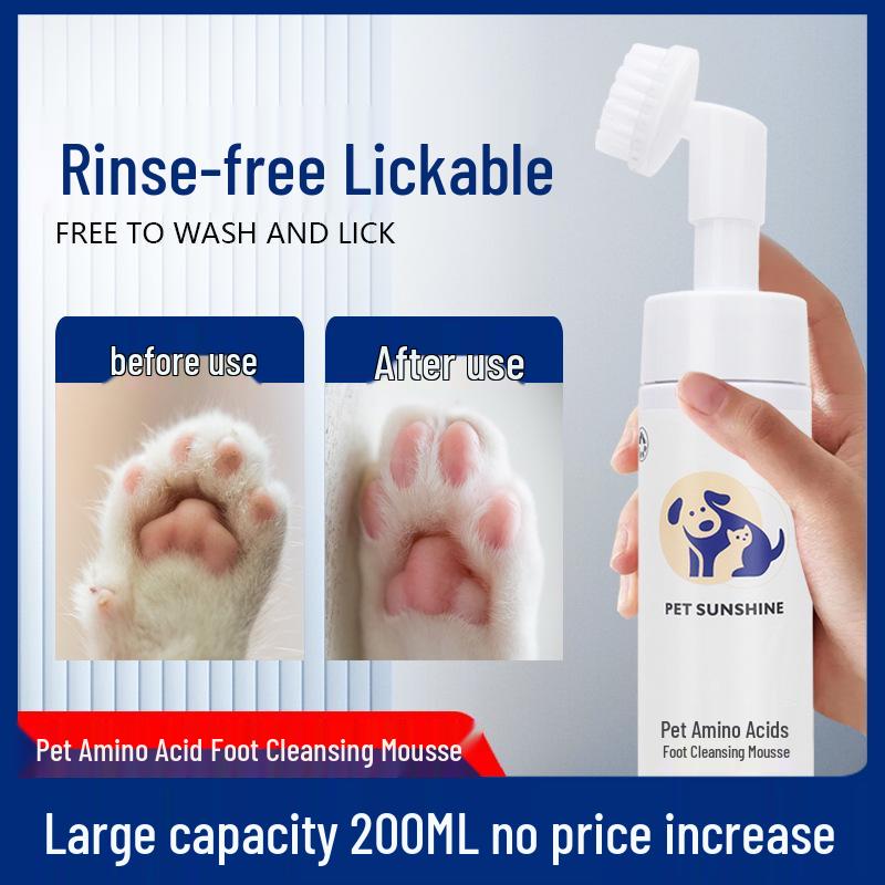 Pet Paw Cleaning Foam 200ml - Dog & Cat Paw Care Wash