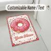 Sunshine Smiles Theme Soft Crystal Velvet Rug Custom Name & Text Print Non Slip Floor Rug for Bedroom Living Room