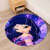 Winx Club Printed Round Rug Carpet Chair Rug Area Rug Entryway Doormats,for Office Chair Living Room Bedroom Kitchen Room.