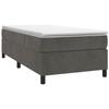 3144646 vidaXL Lit à sommier tapissier et matelas Gris foncé 80x200 cm Velours