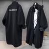 Beiger Kunstlammfellmantel Damen Lang Über Knie Stehkragen Einreihig Locker Oversize Winter