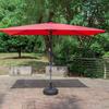 Rectangular 2x3m Outdoor Sun Umbrella - Leisure, Beach, Courtyard, Center Pole