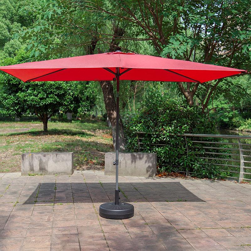 Rectangular 2x3m Outdoor Sun Umbrella - Leisure, Beach, Courtyard, Center Pole