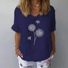 GMXIA Damenmode, lässig, Sommer, kurzärmelig, O-Ausschnitt, Blusen und Hemden