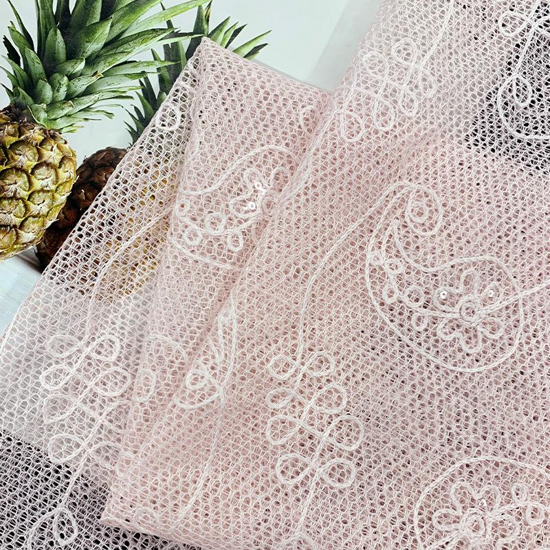 Children's Embroidered Cashew Mesh Lace Skirts and Dresses for Performance Wear