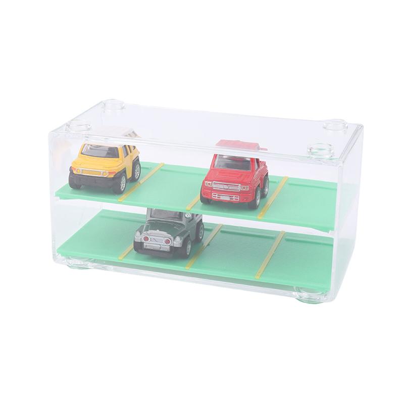 1/64 Car Model Display Shelf With Parking Space Toy Car Transparent Storage Box 8 Slot Showcase Finishing Cabinet