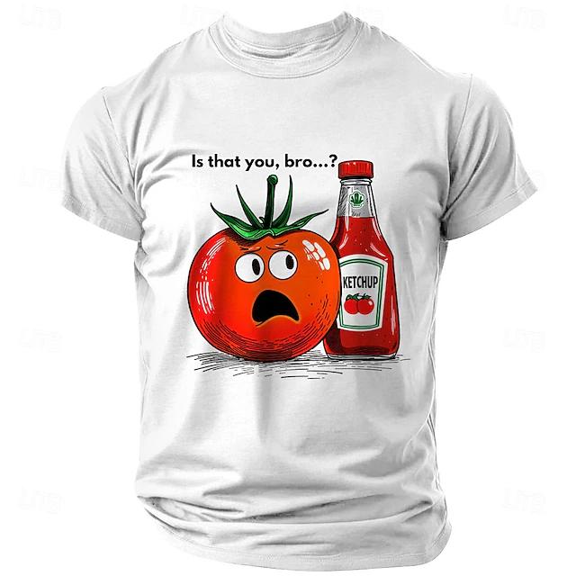 Is That You,bro...? Letter Printed Men Women Funny Simple T Shirts Tomato Ketchup 3d Printed New Fashion Daily Children Tee Top