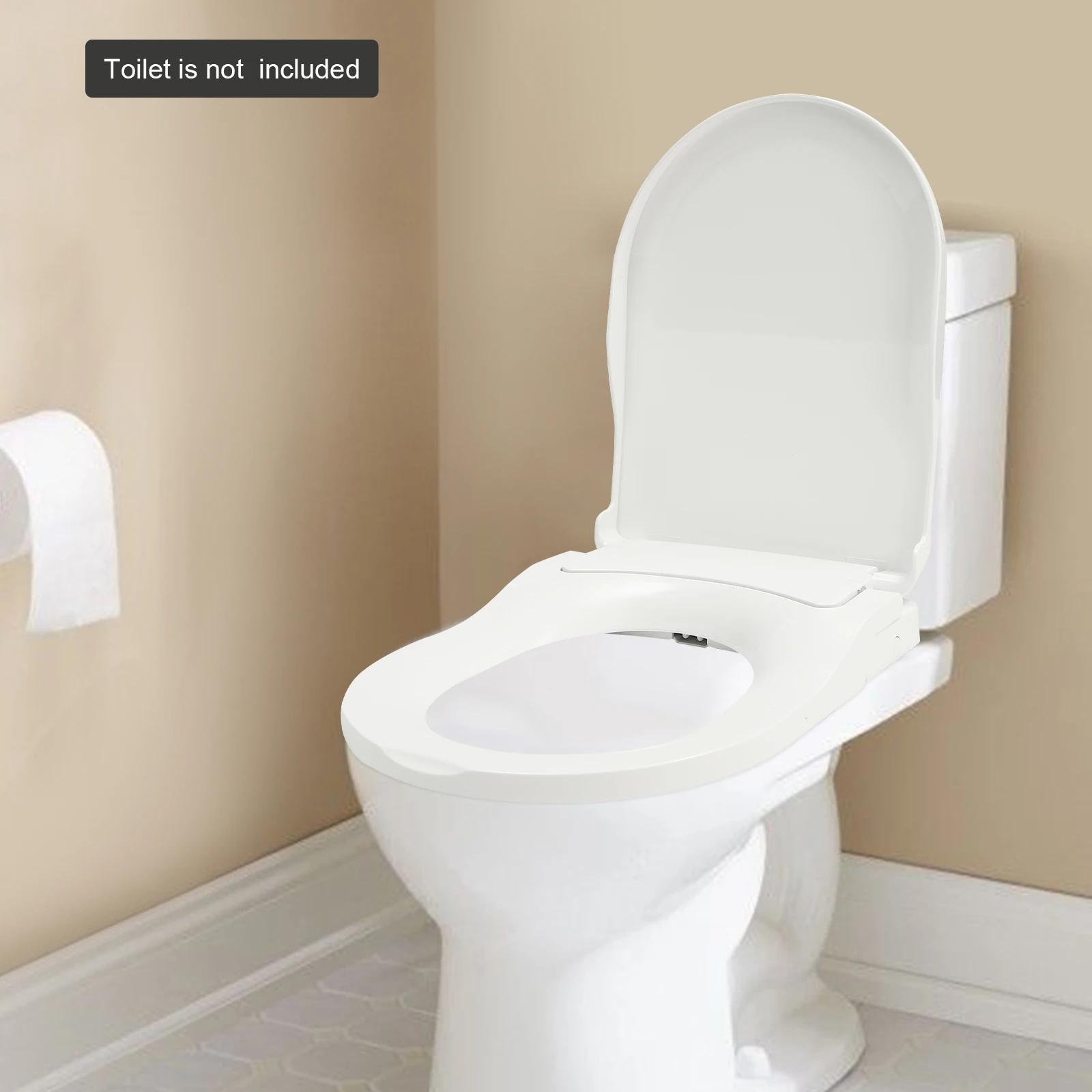 

D-образное неэлектрическое умное сиденье для унитаза, неэлектрическая очистка, экологичное сиденье, удобное удлиненное сиденье для унитаза, насадка-биде, белое белый