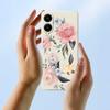 For Samsung Galaxy A07 4G Case Big Flowers Pattern Printing Straight Edge TPU Phone Back Cover