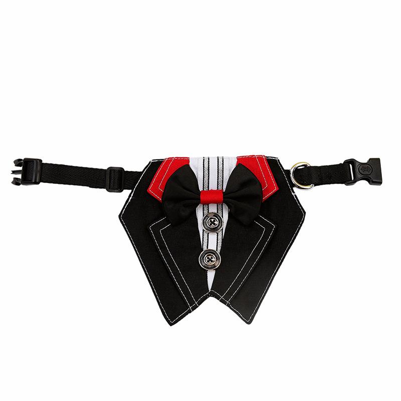 Pet bow tie dog collar suit dress accessories cat collar triangle scarf teddy golden retriever dog scarf