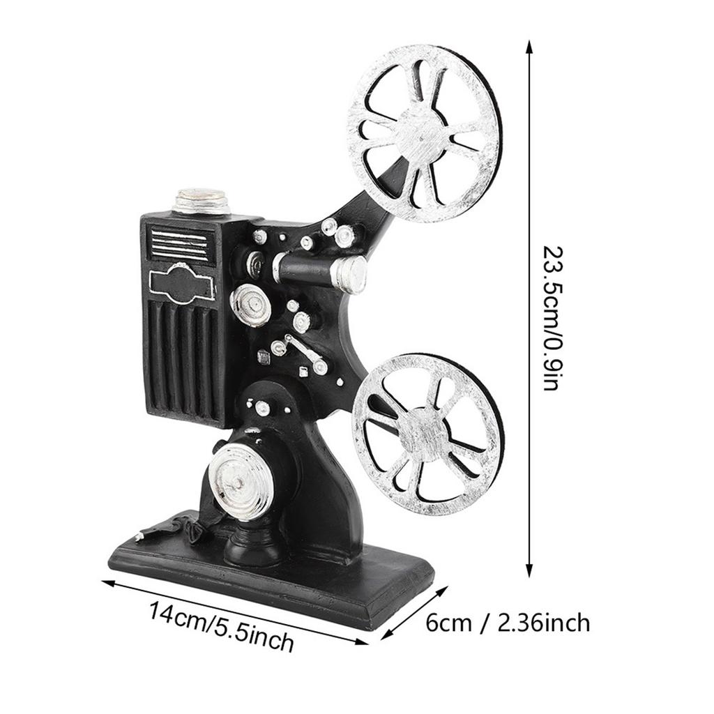 Vintage Resin Movie Film Projector Model Figurine Figure Props Home Decor