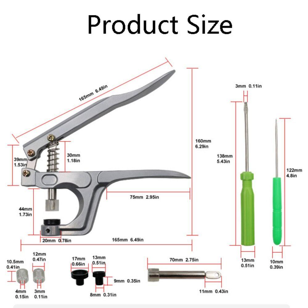 U Shape Manual Pressing Machine Portable Fastener Snap Pliers New Resin Snap Poppers