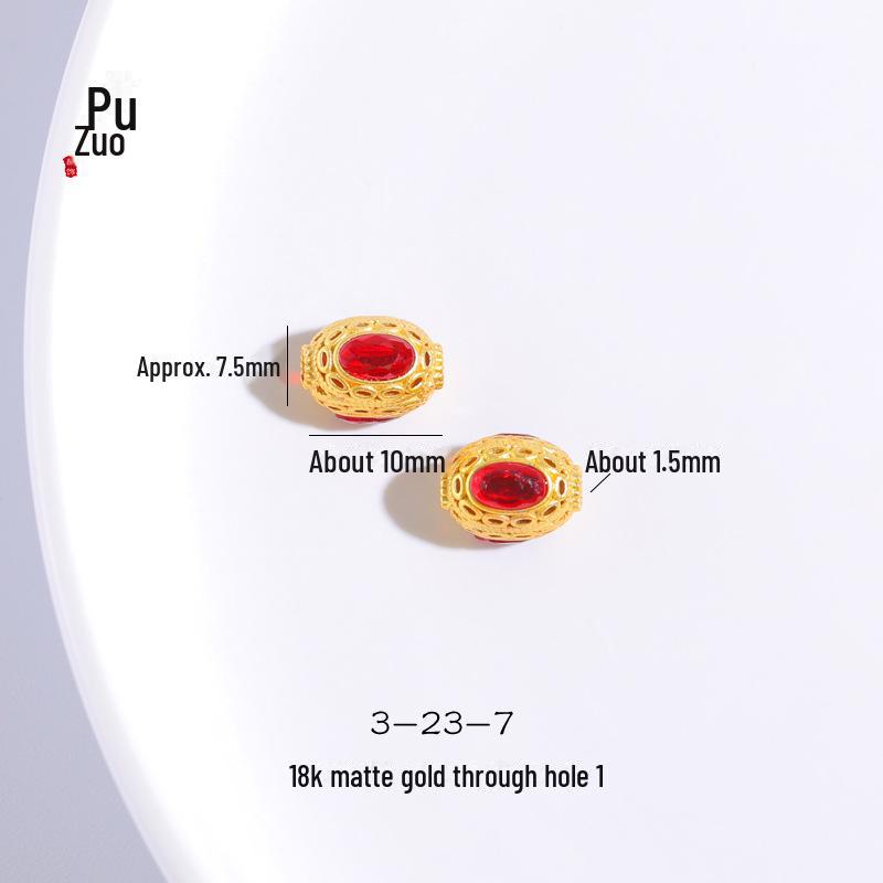 18k Matte Gold Pearl Butterfly Flower Pendant Love Bracelet Necklace DIY Jewelry Accessories for Women