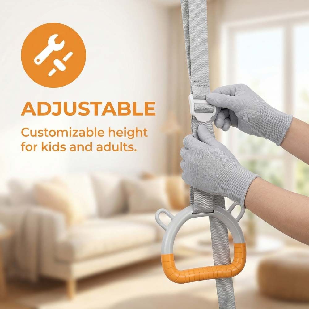 Halkfri pull-up-stång Hållbar Träningsring för Fitness Gymnastikringar Gymnastikutrustning