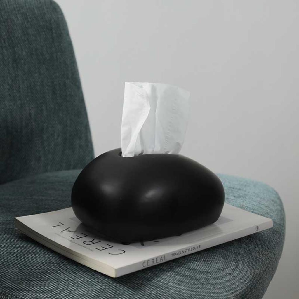 Modern Black White Ceramic Tissue Box Holder Living Room Coffee Table Decor Creative Napkin Dispenser