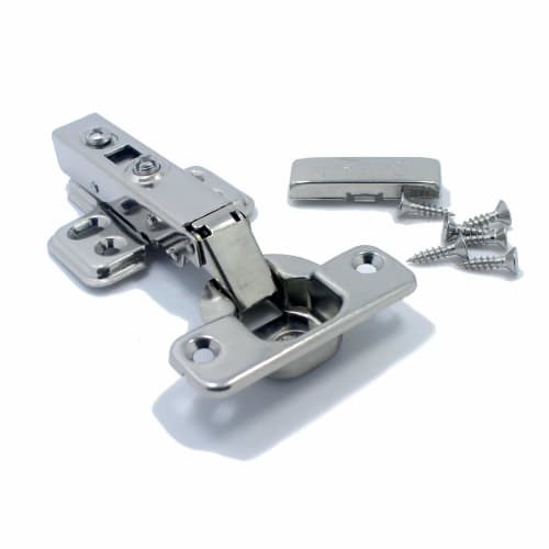 LUCKYBEE 35mm Full Cover Sliding Hinge with Copper Core, Hydraulic, Concealed Hinge for Doors, Furniture, and Building Components, 4-Piece Set, Includ