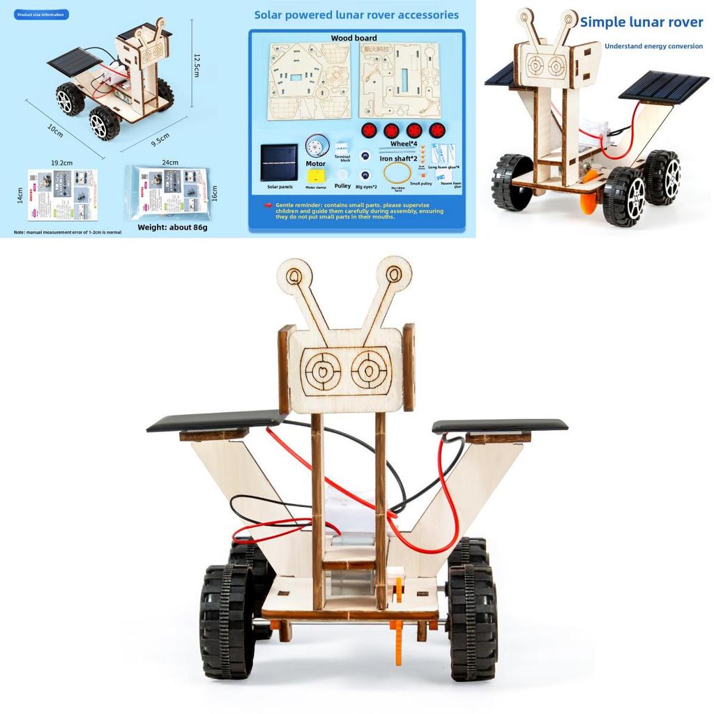 Simulated Wooden Lunar Rover Assembly Model Material Set Children Puzzle Toys For Kids And Teens