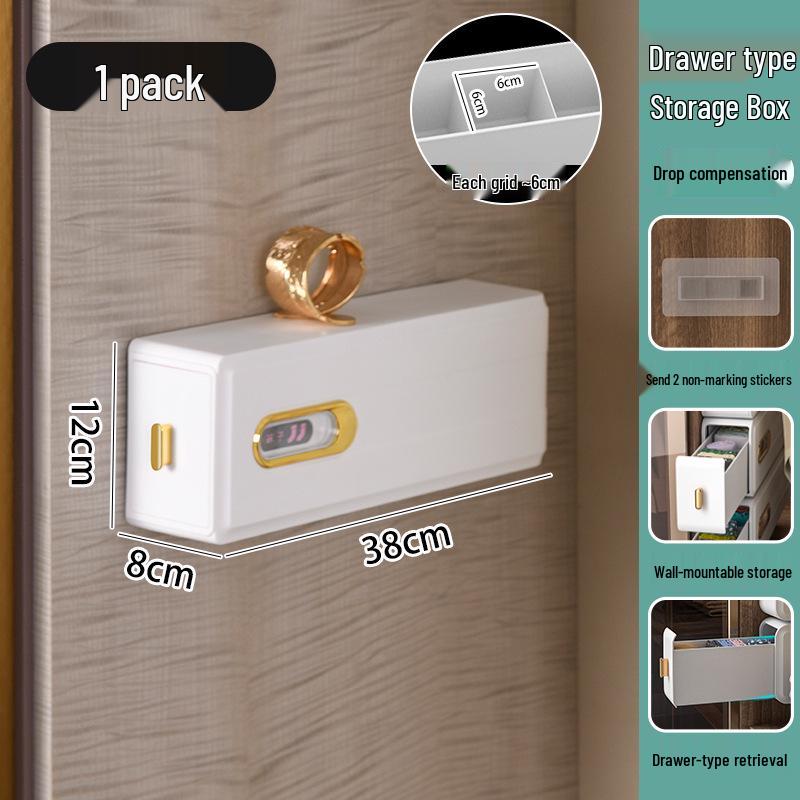 Wall-Mounted Sock & Underwear Organizer: Drawer-Style, Grid Design, Space-Saving Solution