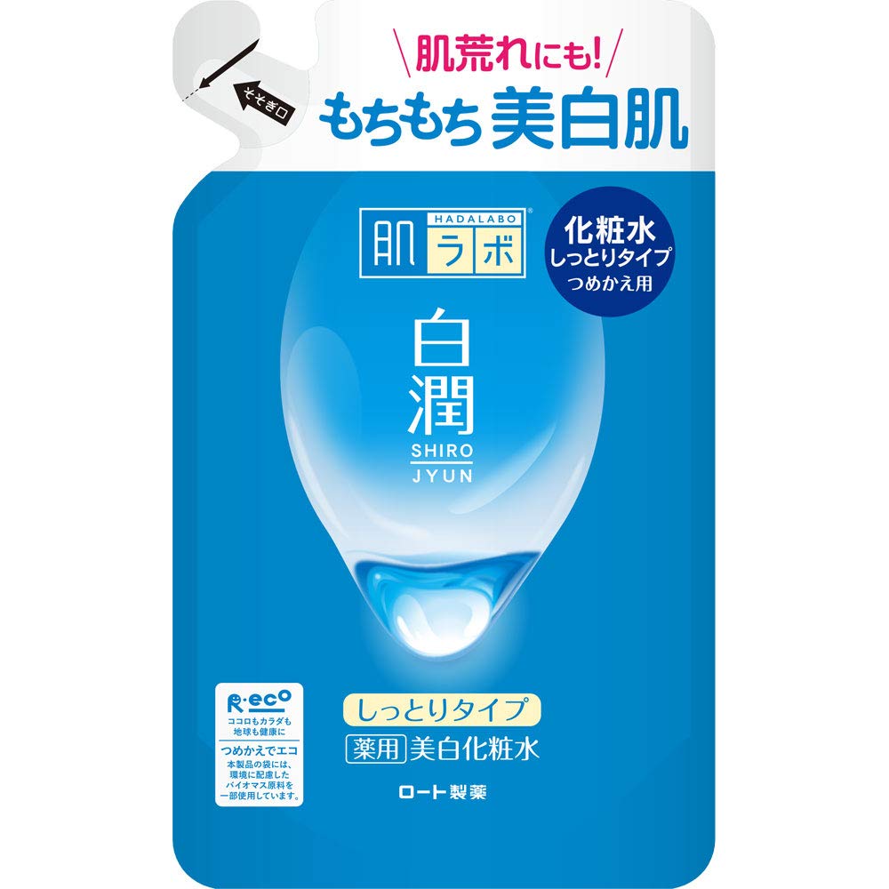 

Лечебный отбеливающий лосьон Hada Labo Hakujun, влажный, сменный блок, содержит 3 отбеливающих ингредиента, 170 мл (х 1)