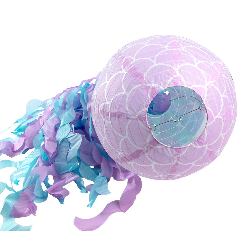 Gradient Jelly Fish Paper Lanterns Hanging Lantern for Little Mermaid Theme Under The Sea Ocean Birthday Party Wedding Decor