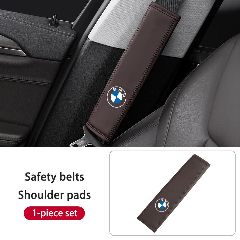 PU Leather Car Seat Belt Shoulder Cover Protection Padding Pad For BMW E46 E90 E60 F10 E39 F30 E36 E87 E90 E30 E53 F31 E92
