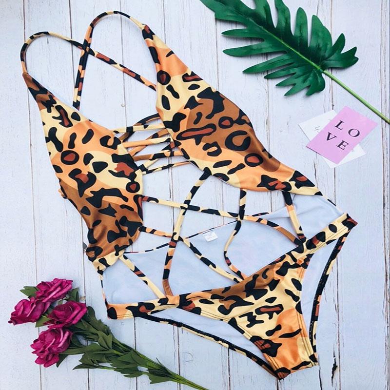 Womens One Piece Bandage Bikini Swimsuit With Push Up Design And Flattering Fit